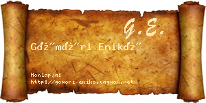 Gömöri Enikő névjegykártya
