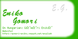 eniko gomori business card